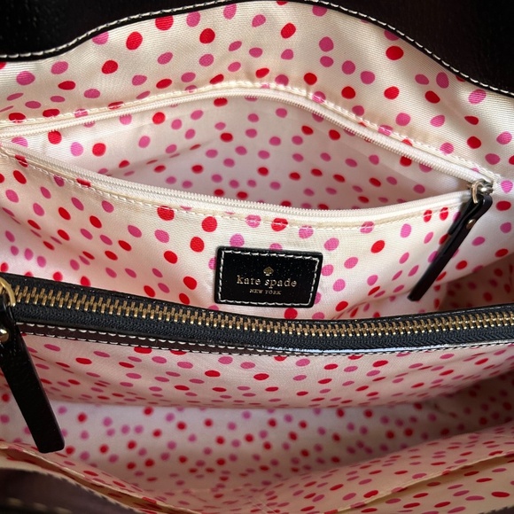 NWOT Kate Spade Black Leather Wellesley Fallon Large Tote Bag